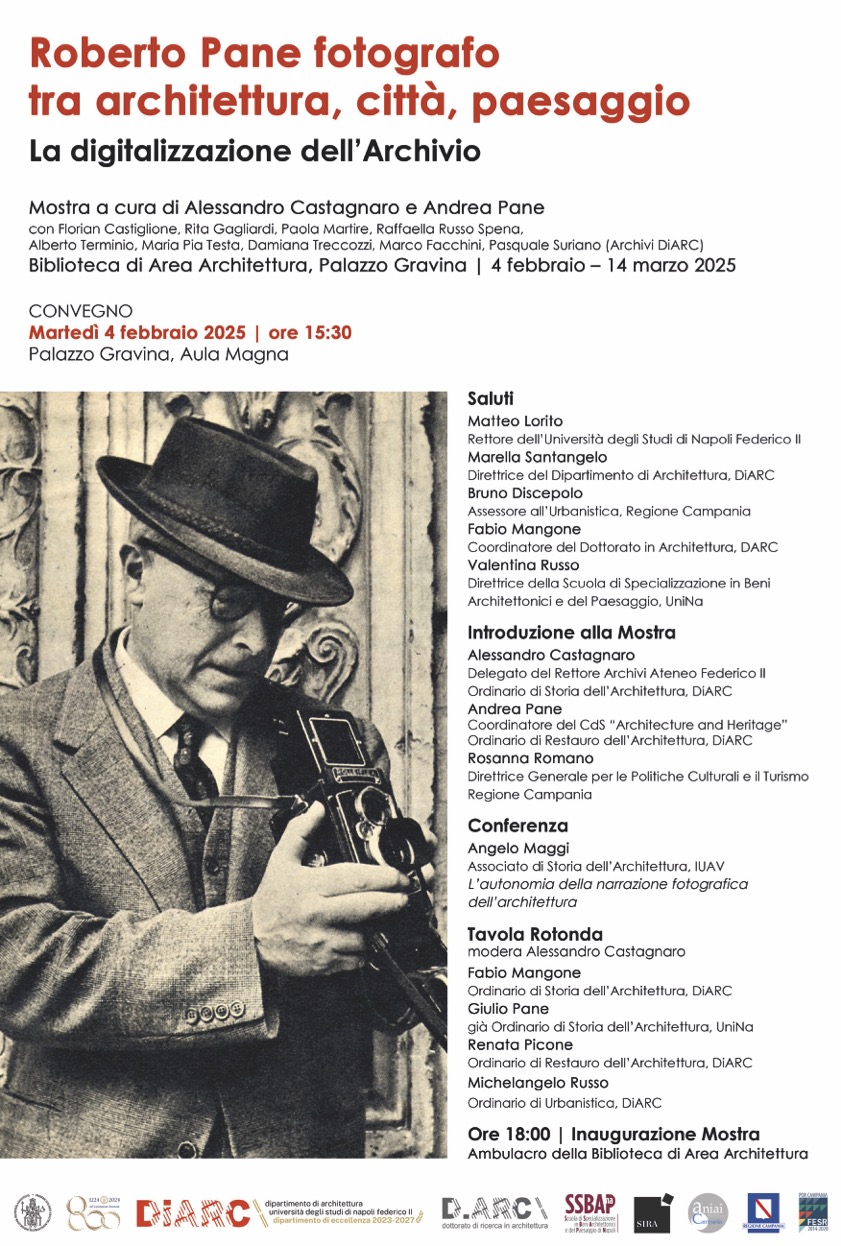 Locandina Convegno Roberto Pane Fotografo